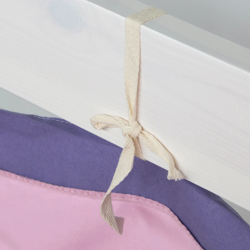 Toile rideau pour lit mezzanine ou surélevé en coton rose clair APE06055