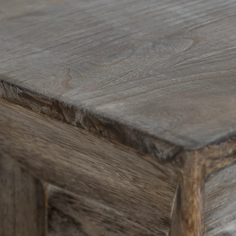 Tabouret table d'appoint cube table de chevet table basse en bois gris 38x40x40cm TABA06014