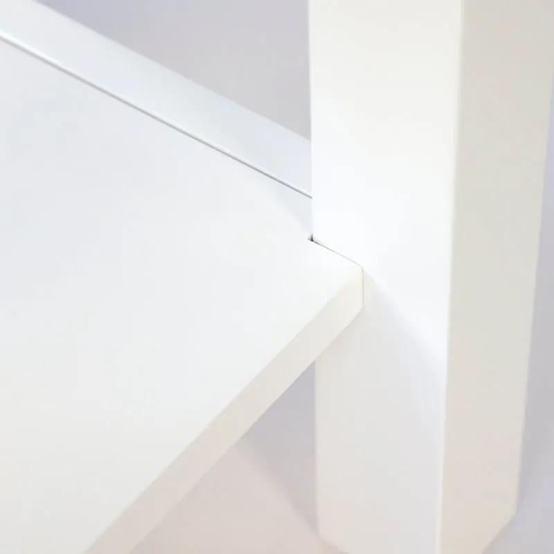 Lot de 2 tables de chevet tabourets modernes et intemporels en bois blanc MOC06021