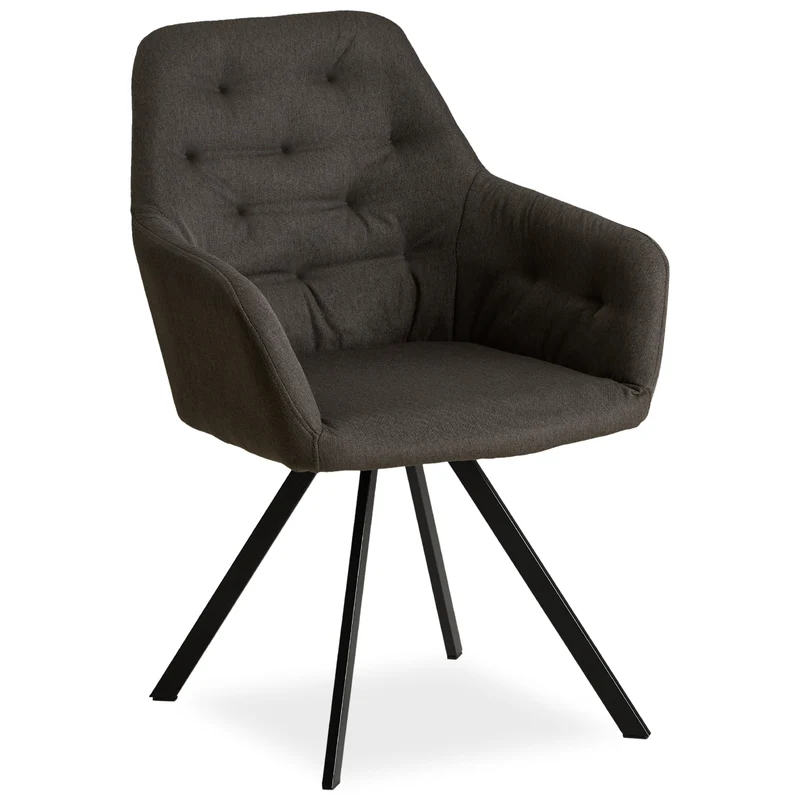 Lot de 2 chaises de salle à manger salon avec revêtement confortable couleur anthracite CDS06106