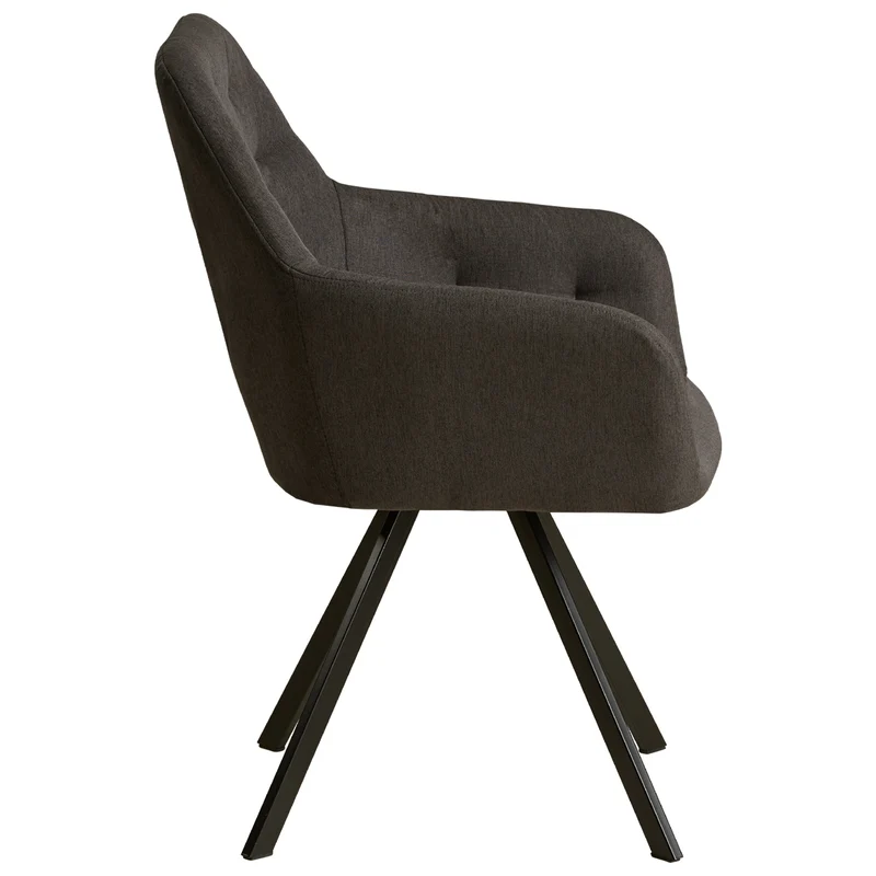Lot de 6 chaises de salle à manger salon avec revêtement confortable couleur anthracite CDS06306