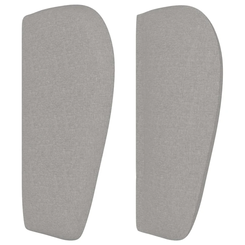 Tête de lit accessoire couchage chambre à coucher meuble avec rebord latéral 147 x 23 x 78/88 cm tissu gris clair TDL0205238