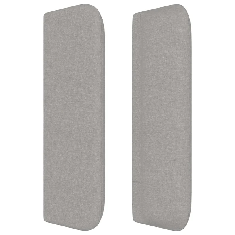 Tête de lit accessoire couchage chambre à coucher meuble avec rebord latéral 147 x 16 x 78/88 cm tissu gris clair TDL0205262