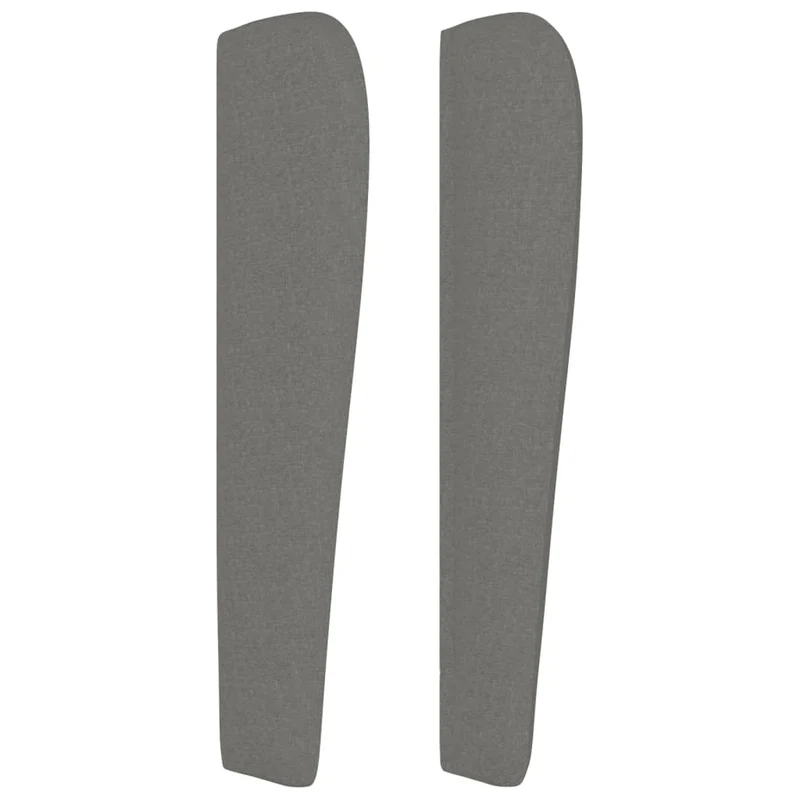 Tête de lit accessoire couchage chambre à coucher meuble avec rebord latéral 93 x 23 x 118/128 cm tissu gris foncé TDL0204855