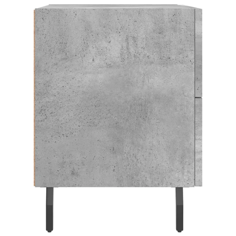 Table de chevet avec tiroirs 40 x 35 x 47,5 cm bois d’ingénierie gris et fer DEC033986
