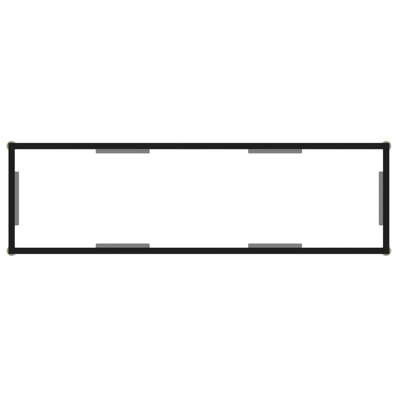 Table console simple 120 x 35 x 75 cm verre trempé transparent et acier DEC032264