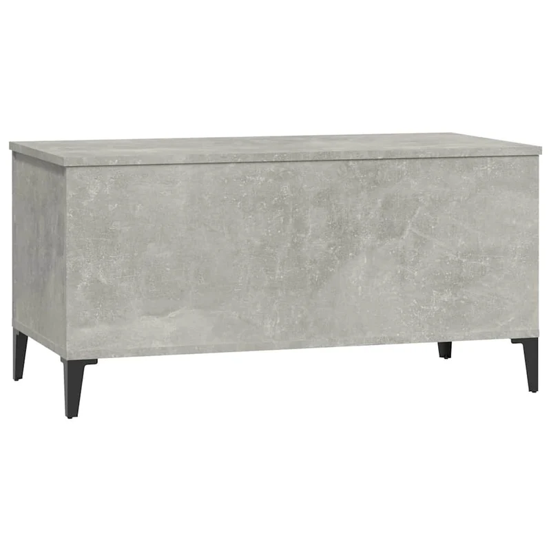 Table basse avec plateau relevable design moderne 90 x 44,5 x 45 cm bois d'ingénierie gris et métal DEC039355