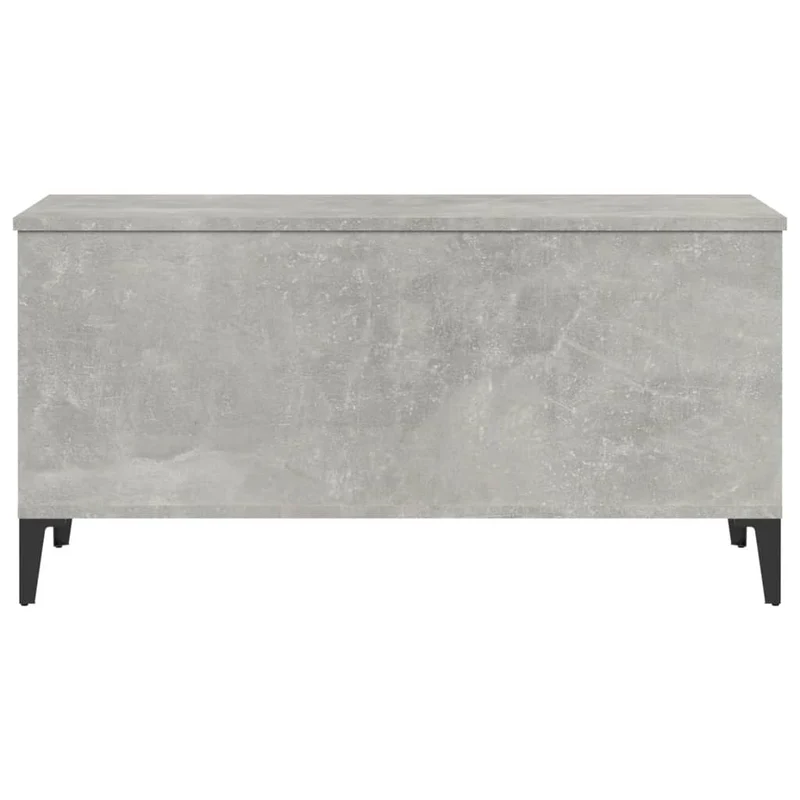 Table basse avec plateau relevable design moderne 90 x 44,5 x 45 cm bois d'ingénierie gris et métal DEC039355
