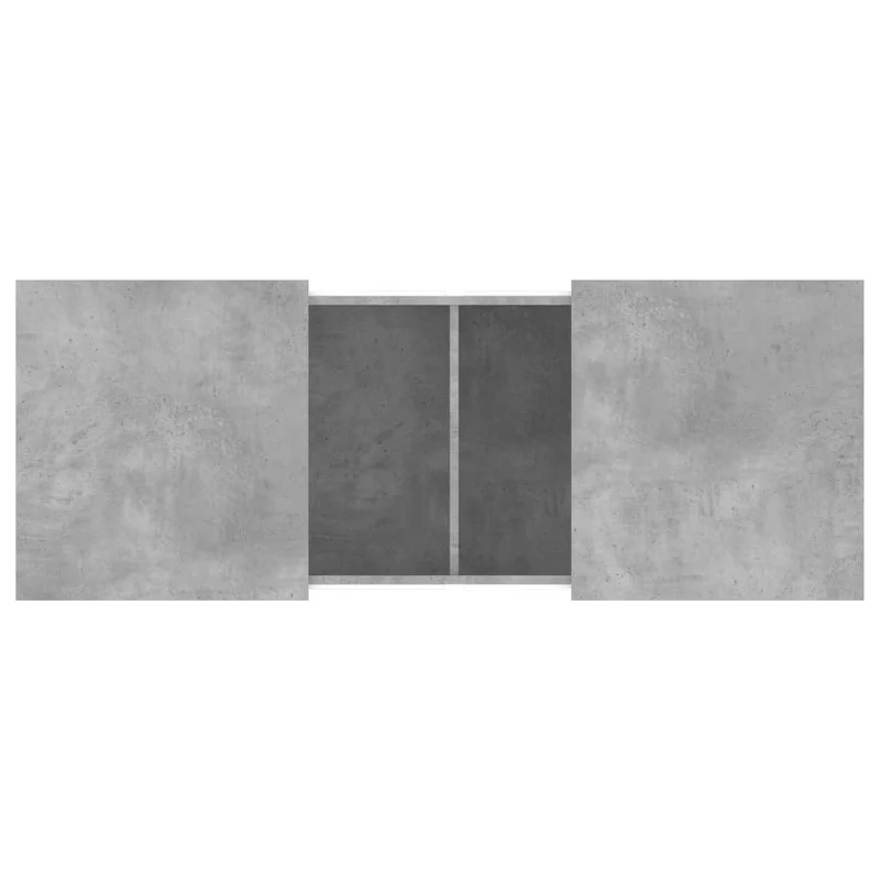Table basse espace de rangement caché design moderne 100 x 55 x 40 cm bois d'ingénierie gris DEC039239