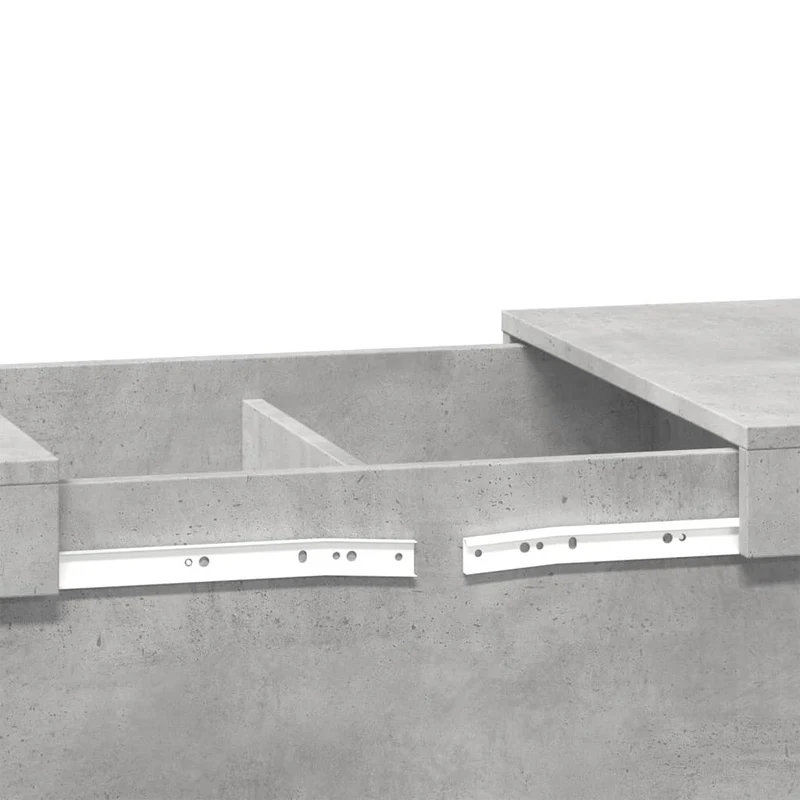 Table basse espace de rangement caché design moderne 100 x 55 x 40 cm bois d'ingénierie gris DEC039239