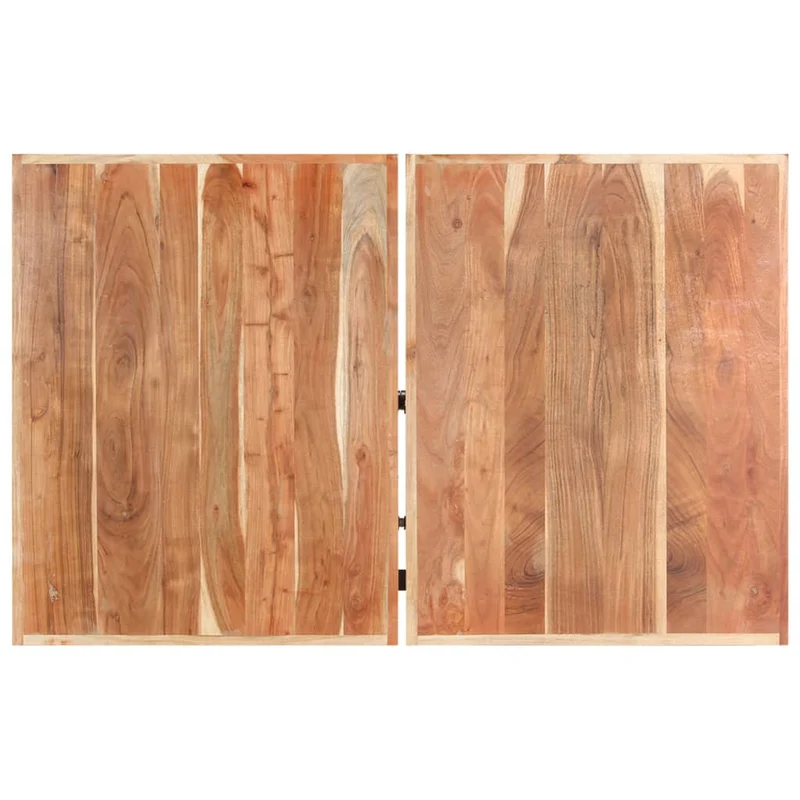Table basse de salon design tropical industriel 142 x 90 x 42 cm bois d'acacia massif et fer DEC037027