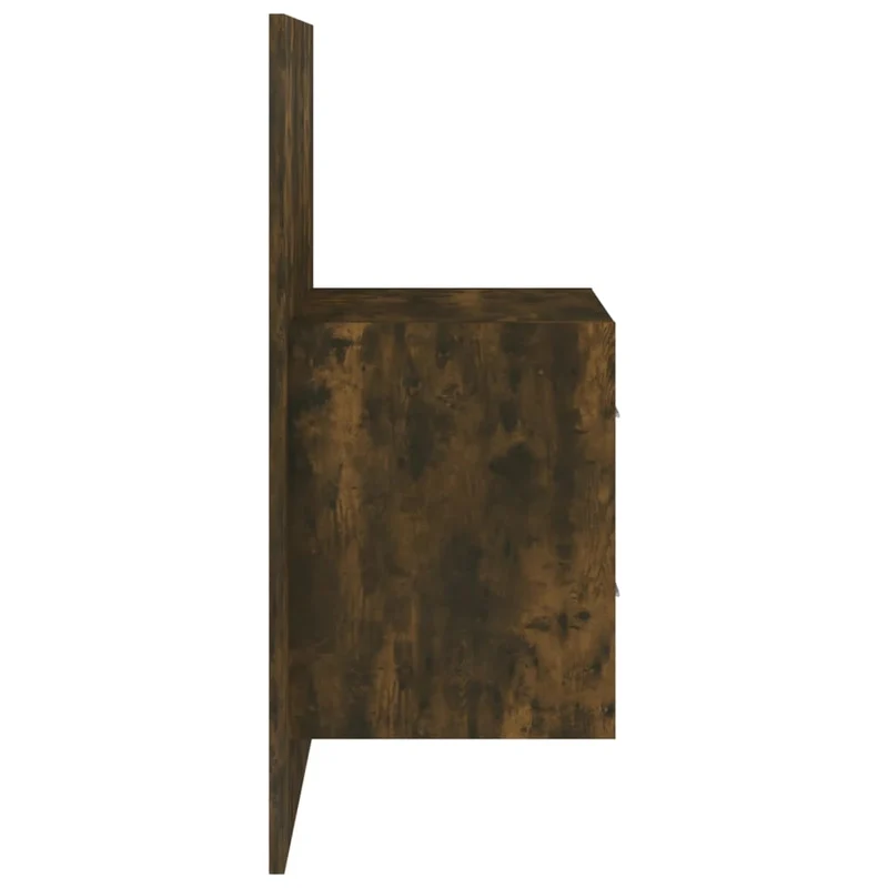 Tables de chevet murales 2 pcs chêne fumé brun DEC036040