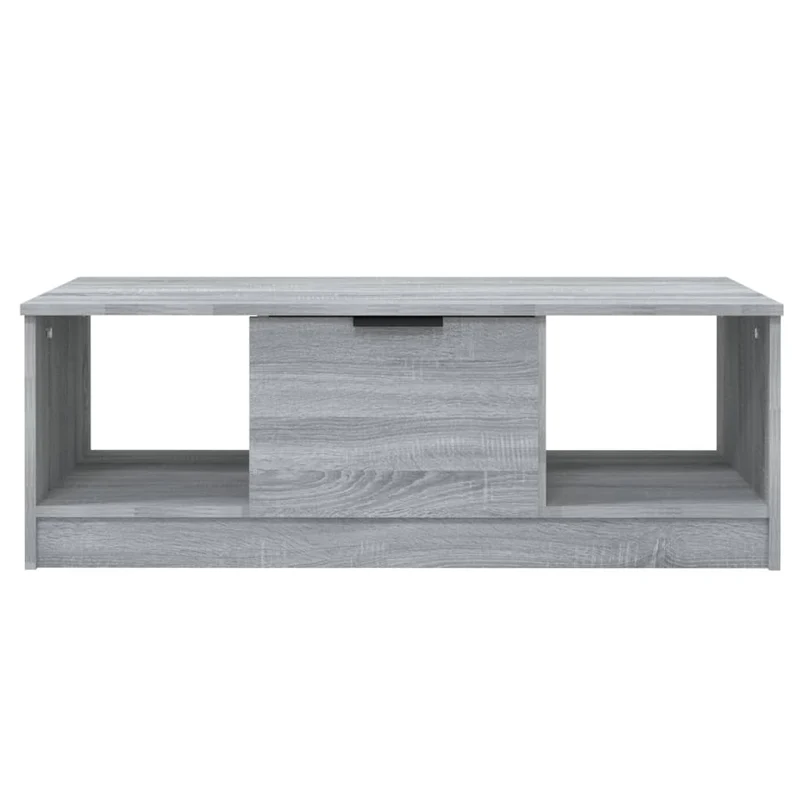 Table basse avec compartiment de rangement 102 x 50 x 36 cm bois d'ingénierie gris DEC039976