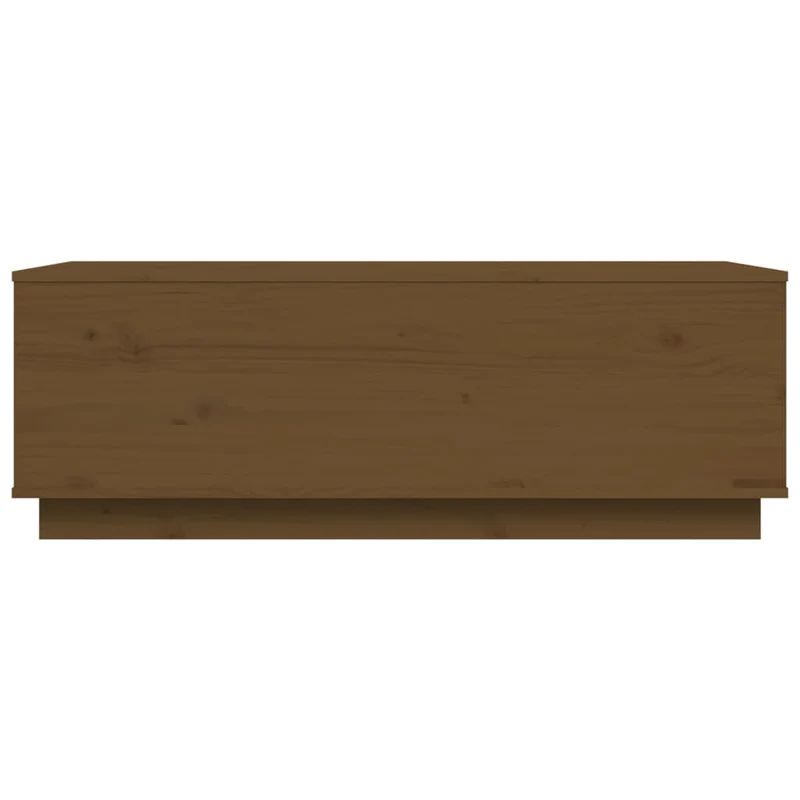 Table basse avec dessus relevable design rustique 100 x 50 x 35 cm bois massif de pin marron DEC039458