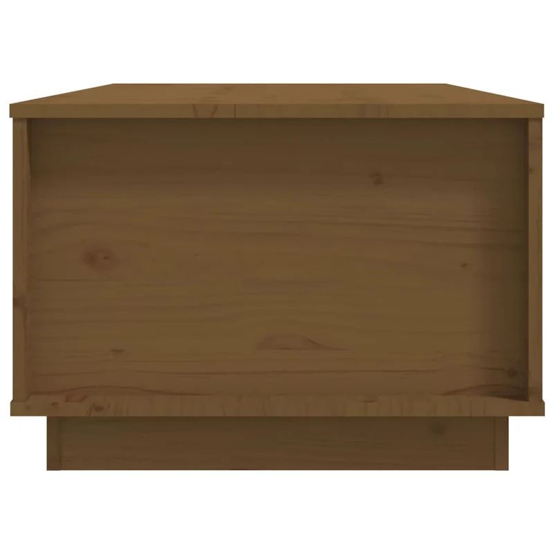 Table basse avec dessus relevable design rustique 100 x 50 x 35 cm bois massif de pin marron DEC039458