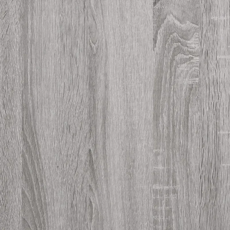 Table de chevet avec tiroir et étagère 34 x 35,5 x 45 cm bois d'ingénierie gris et fer DEC034586