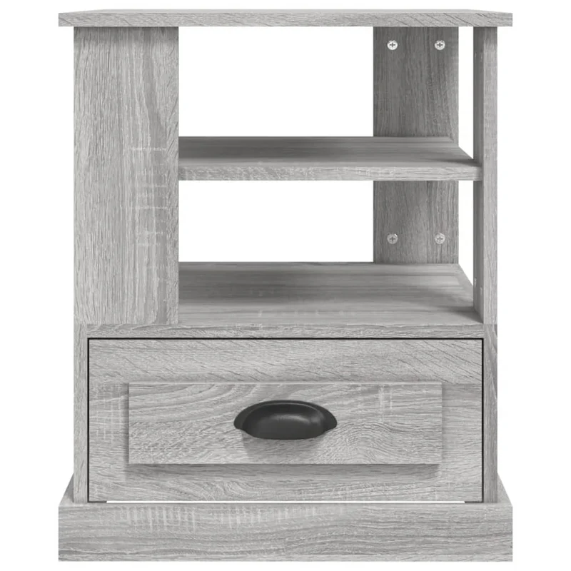 Table d'appoint meuble d'appoint 50 x 50 x 60 cm bois d'ingénierie gris DEC032537