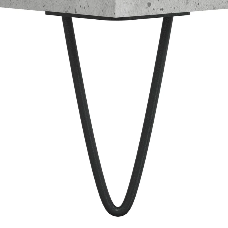 Table basse avec tiroir et 2 compartiments design moderne 90 x 50 x 36,5 cm bois d'ingénierie gris et métal DEC039370