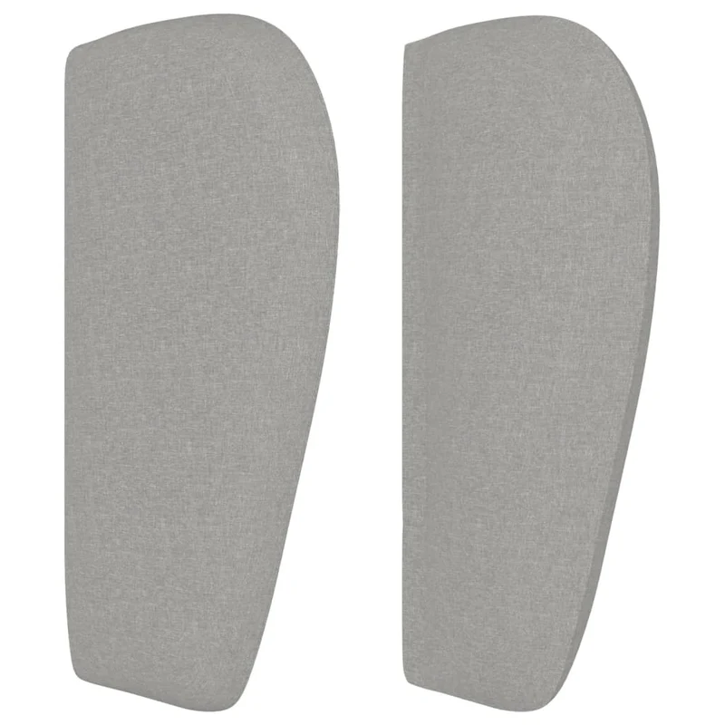 Tête de lit accessoire couchage chambre à coucher meuble avec rebord latéral 83 x 23 x 78/88 cm tissu gris clair TDL0205118