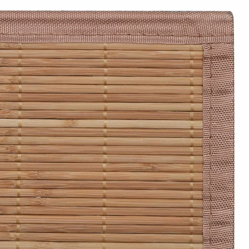 Tapis rectangulaire Marron Bambou 150 x 200 cm DEC023834