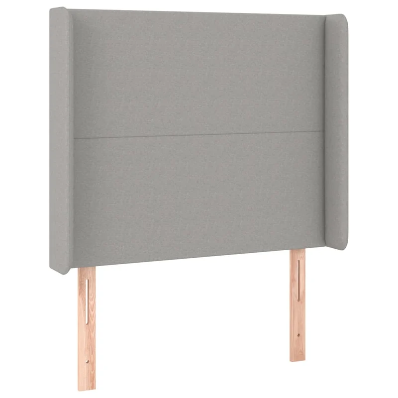 Cadre de lit LED avec sommier tête de lit matelas surmatelas 100x200 cm tissu gris clair TDL0207952