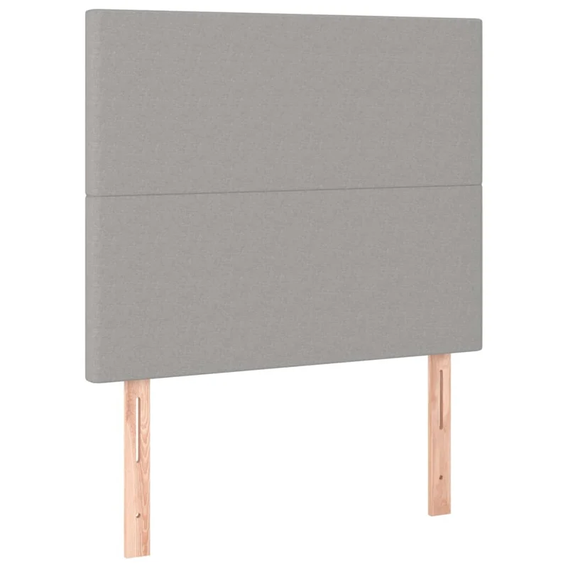 Cadre de lit LED avec sommier tête de lit matelas surmatelas 100x200 cm tissu gris clair TDL0207929