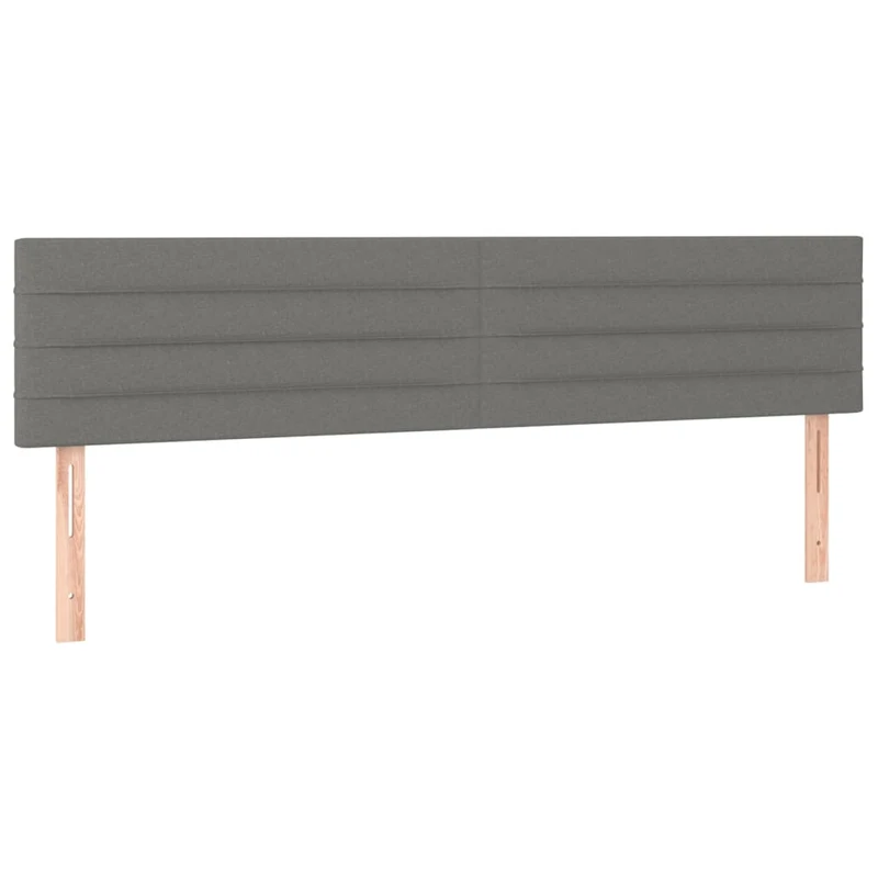 Tête de lit accessoire couchage chambre à coucher meuble à LED 160 x 5 x 78/88 cm tissu gris foncé TDL0201119
