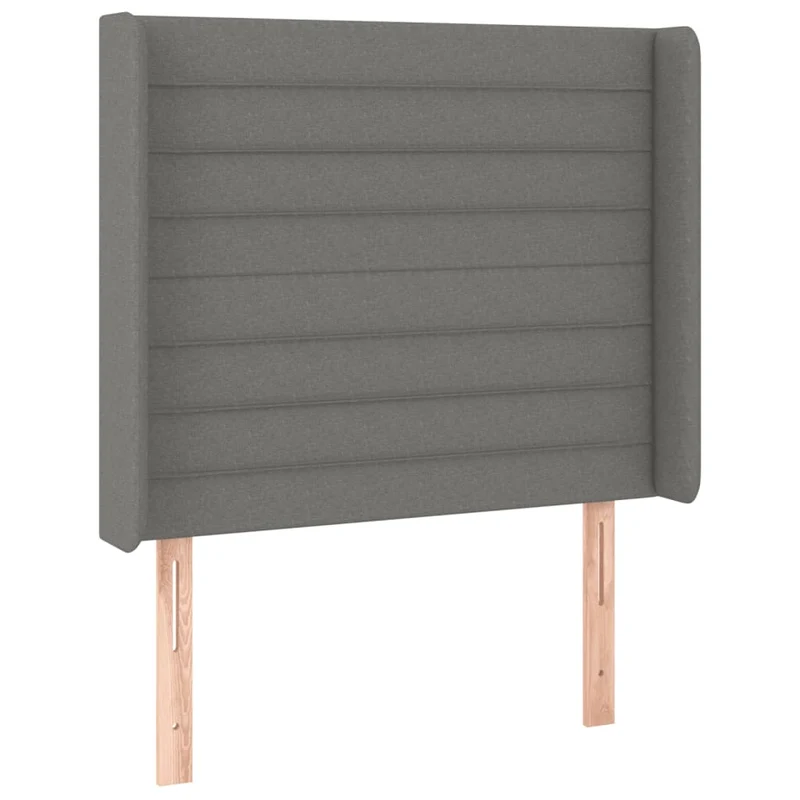 Tête de lit accessoire couchage chambre à coucher meuble à LED 83 x 16 x 118/128 cm tissu gris foncé TDL0201026