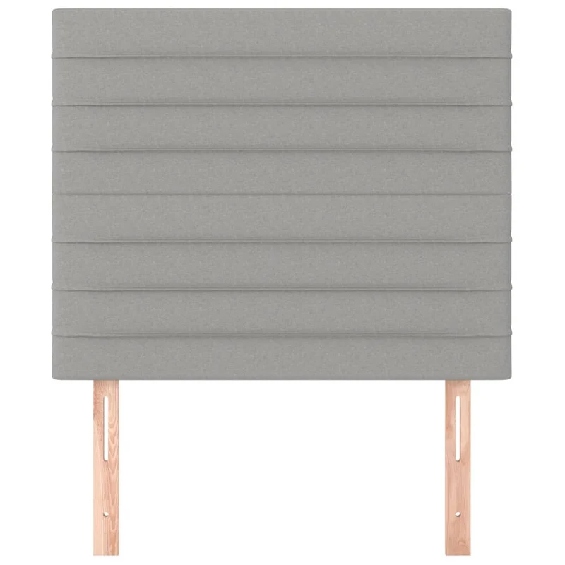 Tête de lit accessoire couchage chambre à coucher meuble 2 parties 80 x 5 x 78/88 cm tissu gris clair TDL0206420