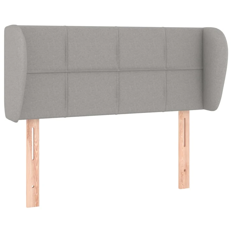 Tête de lit accessoire couchage chambre à coucher meuble avec rebord latéral 103 x 23 x 78/88 cm tissu gris clair TDL0205288