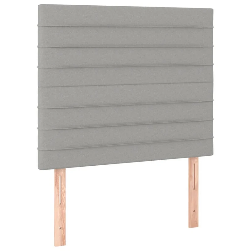 Tête de lit accessoire couchage chambre à coucher meuble à LED 80 x 5 x 118/128 cm tissu gris clair TDL0201282