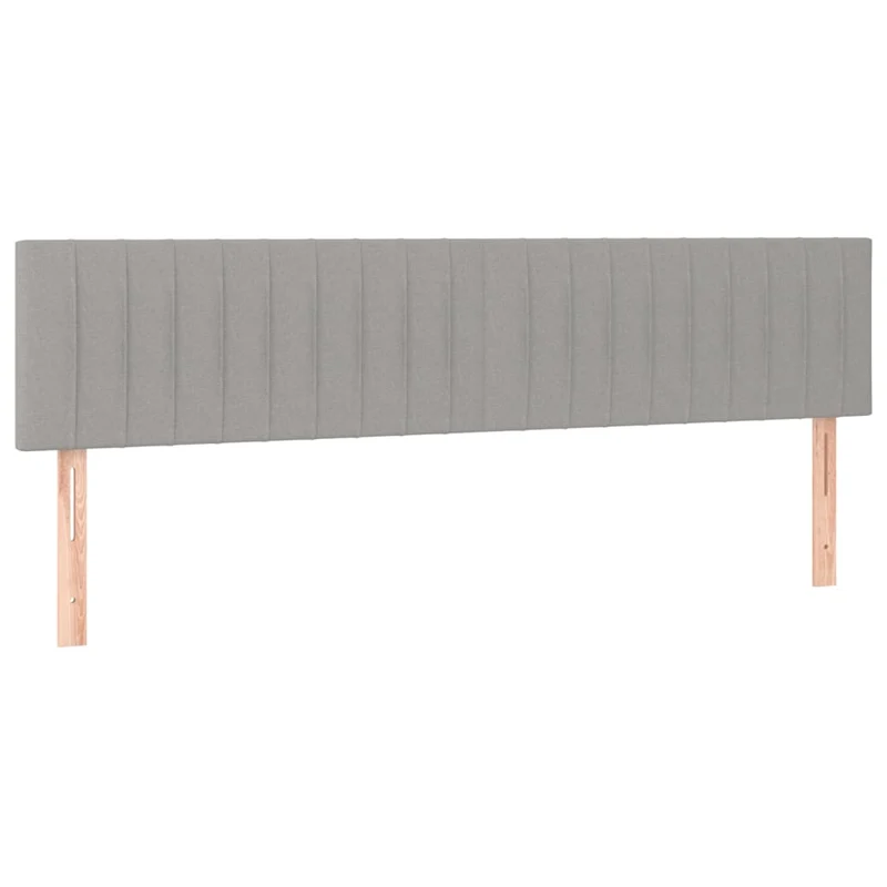 Cadre de lit LED avec sommier tête de lit matelas 180x200 cm tissu gris clair TDL0208508