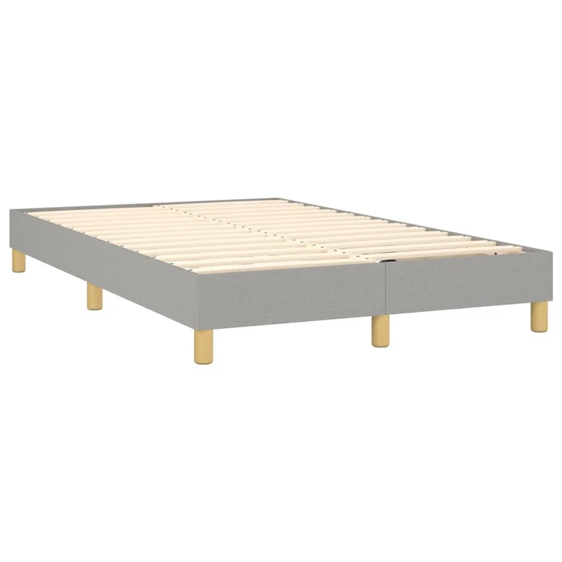 Cadre de lit LED avec sommier tête de lit matelas surmatelas 120x200 cm tissu gris clair TDL0207889