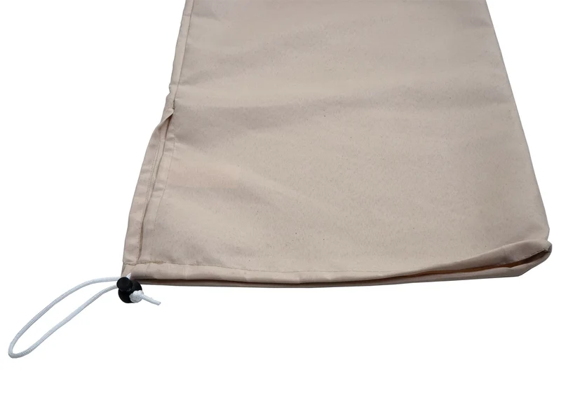 Housse de protection pour parasol 2 x 3m housse avec cordon de serrage en tissu crème 04_0007050