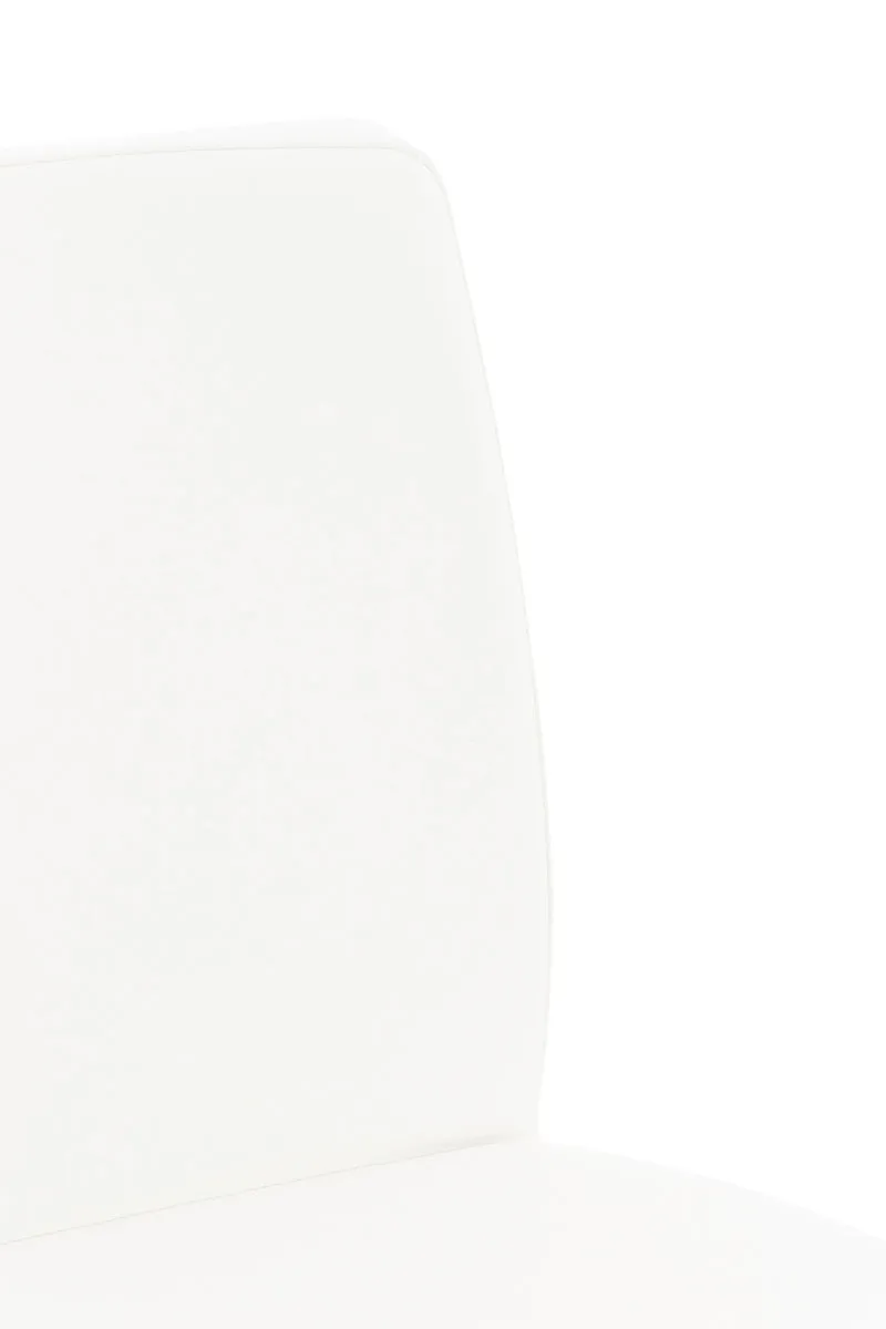 Tabouret de bar x1 réglable en hauteur et pivotant à 360° plateforme ronde en métal assise en PVC blanc 10_0004563