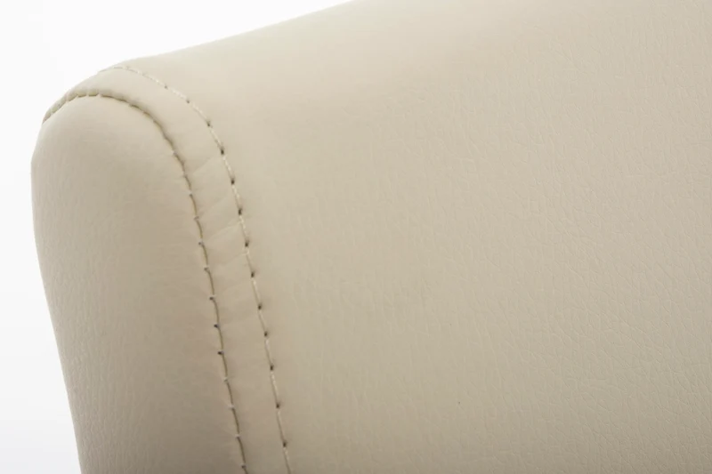 Chaise de salle à manger x1 style épuré en PVC crème et acier inoxydable 10_0002008