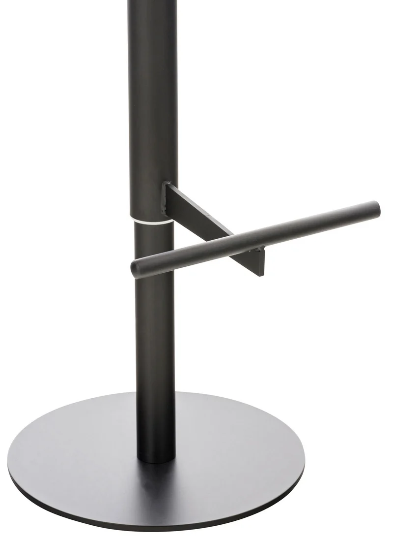 Lot de 2 tabourets de bar avec repose-pieds et dossier assise en similicuir noir cadre métal noir 10_0006747