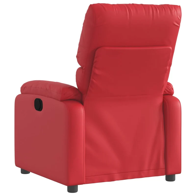 Fauteuil relax TV rembourrage confortable fonction d'inclinaison manuelle en PVC rouge DEC028166
