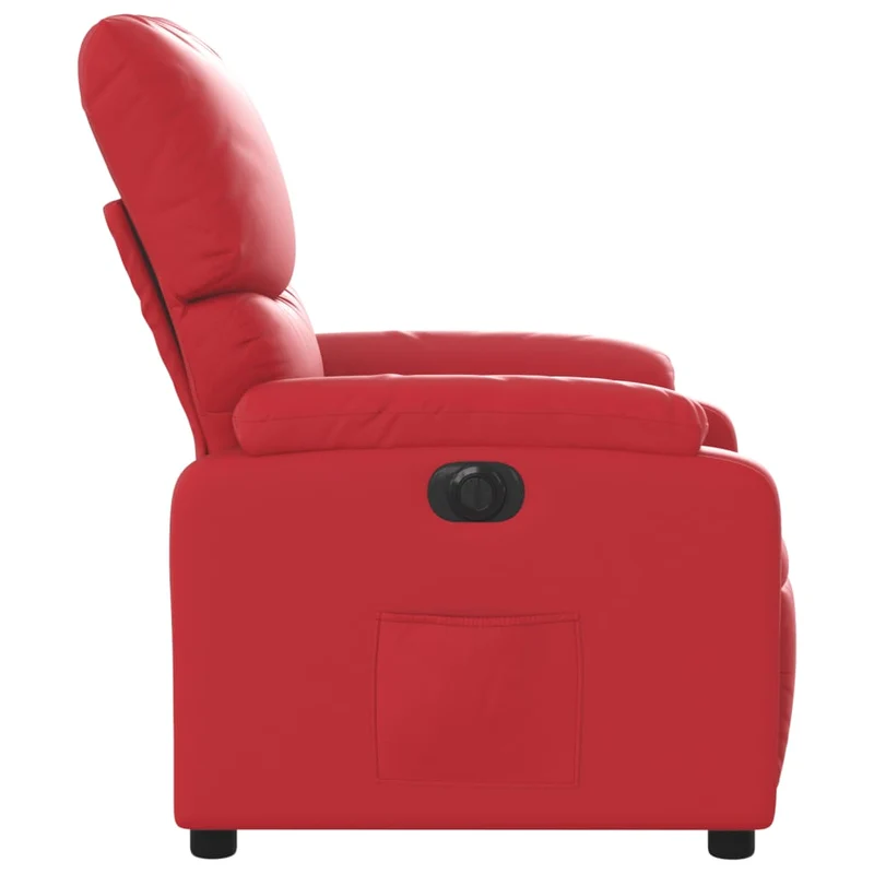 Fauteuil relax TV fonction d'inclinaison électrique très confortable en PVC rouge DEC028556