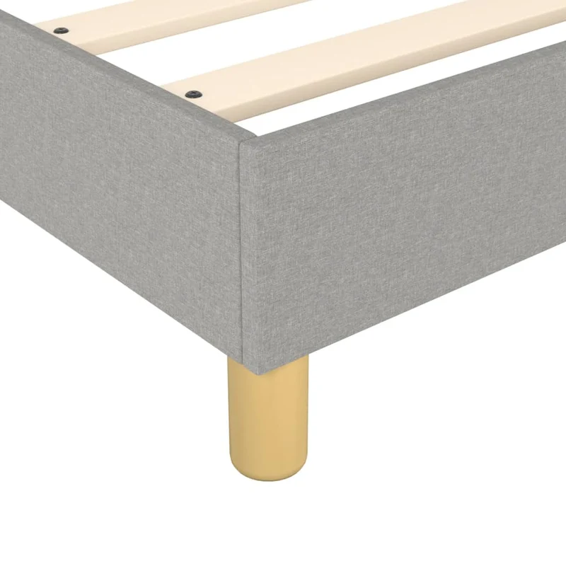 Sommier à lattes sur pieds cadre de lit 80x200 cm tissu gris clair TDL0207168