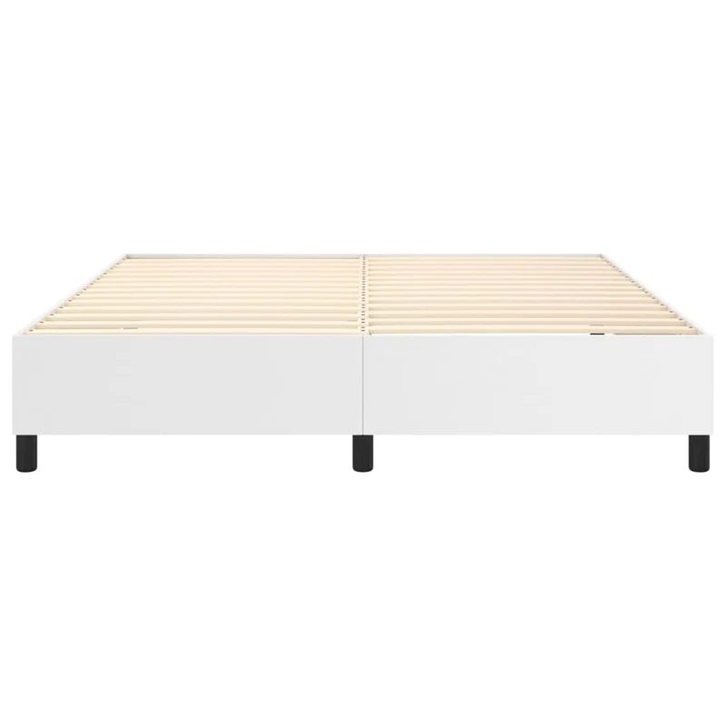 Sommier à lattes sur pieds cadre de lit 160x200 cm synthétique blanc TDL0207361