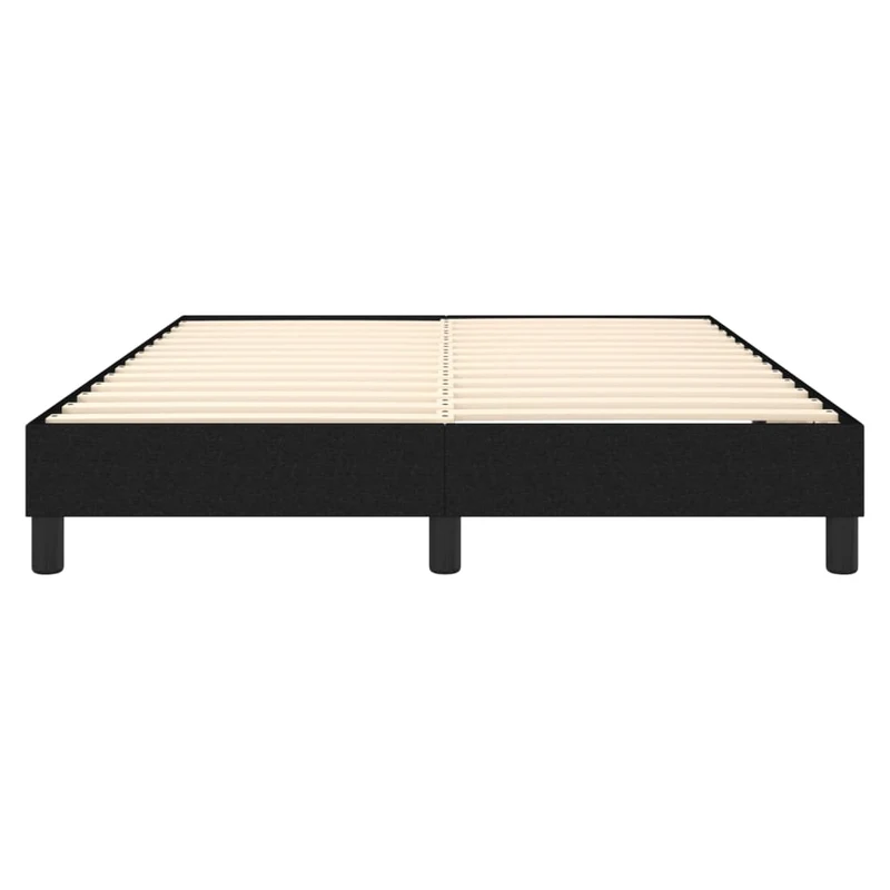 Sommier à lattes sur pieds cadre de lit 140x190 cm tissu noir TDL0207023