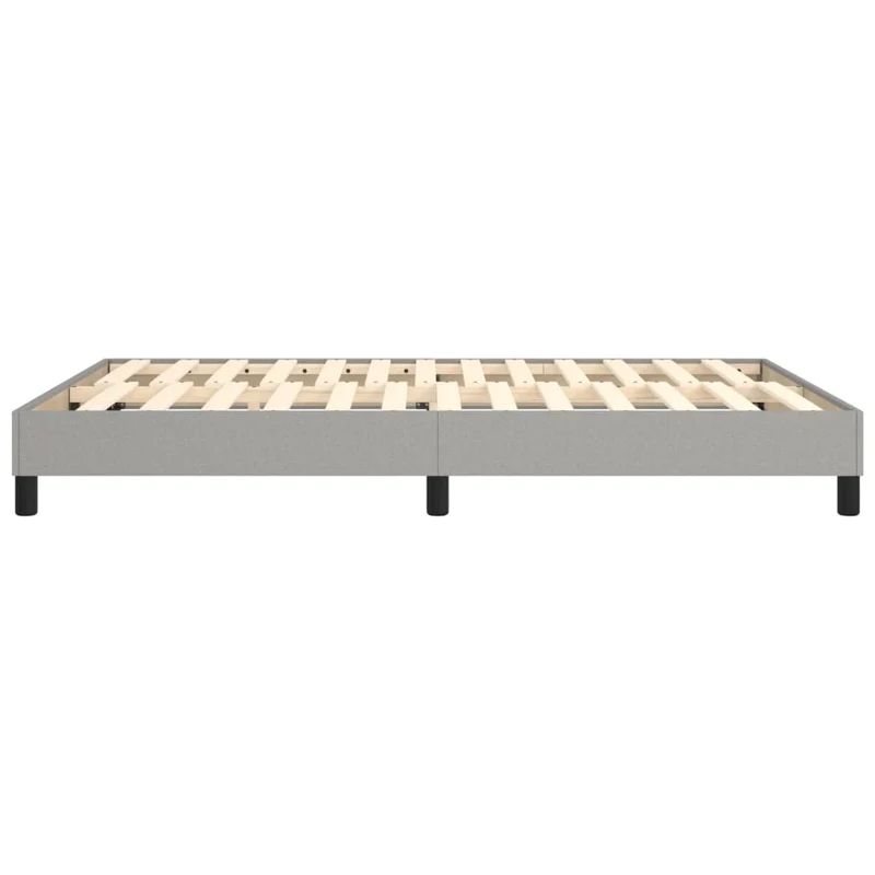 Sommier à lattes sur pieds cadre de lit 140x200 cm tissu gris clair TDL0207192