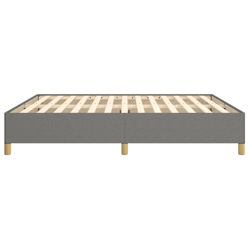 Sommier à lattes sur pieds cadre de lit 180x200 cm tissu gris foncé TDL0207121