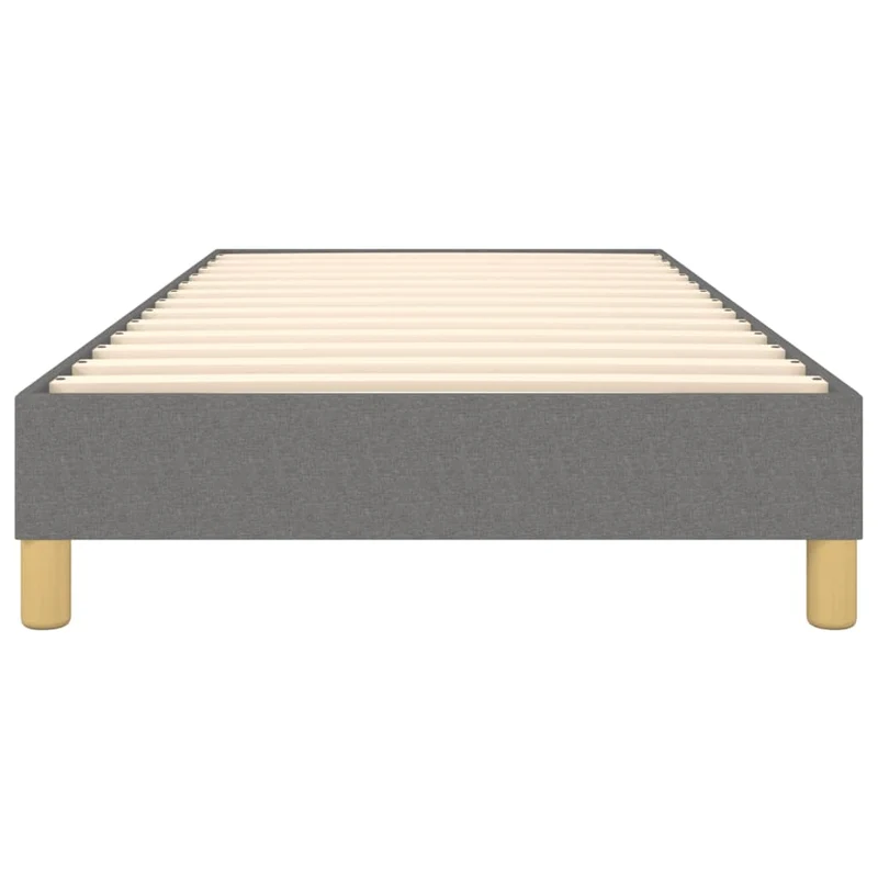 Sommier à lattes sur pieds cadre de lit 80x200 cm tissu gris foncé TDL0207109