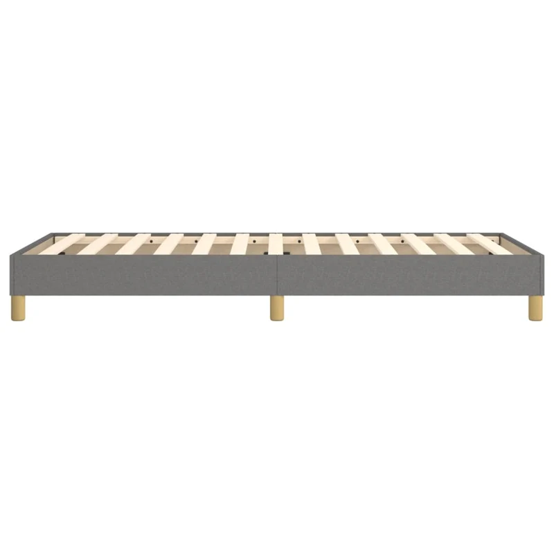 Sommier à lattes sur pieds cadre de lit 80x200 cm tissu gris foncé TDL0207109