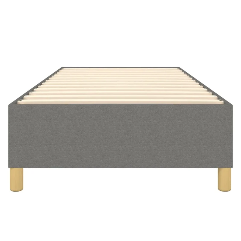 Sommier à lattes sur pieds cadre de lit 90x190 cm tissu gris foncé TDL0207102
