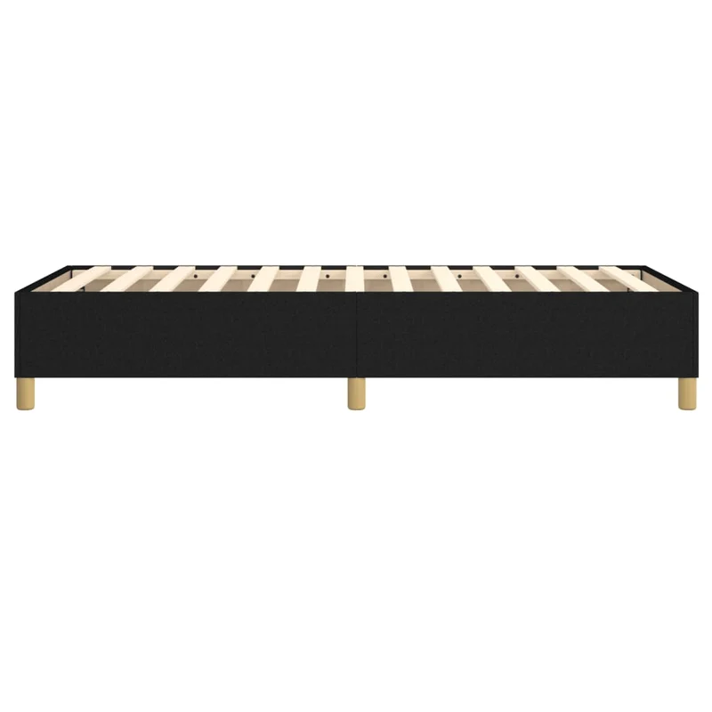 Sommier à lattes sur pieds cadre de lit 90x200 cm tissu noir TDL0206969