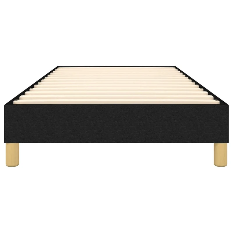 Sommier à lattes sur pieds cadre de lit 90x200 cm tissu noir TDL0206968