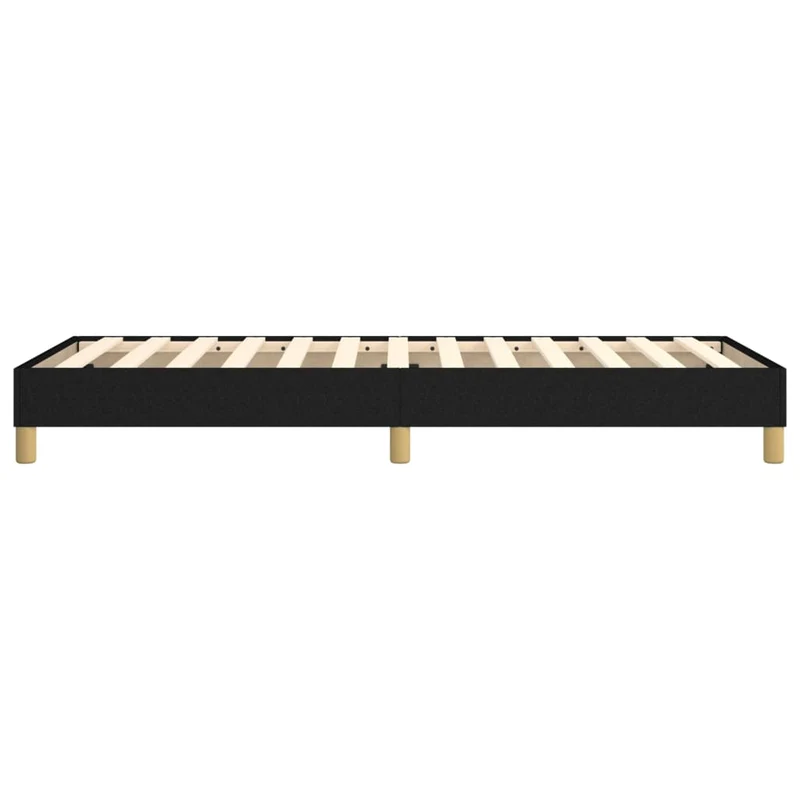 Sommier à lattes sur pieds cadre de lit 90x200 cm tissu noir TDL0206968